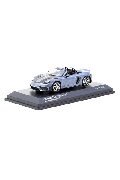 Tarmac Works ميني تشامبس X 1/64 بورش 718 سبايدر آر إس فاناديوم رمادي معدني