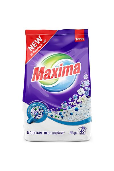 Sano Maxima Mountain Fresh Powder Detergent, 40 Washes, 4 Kg