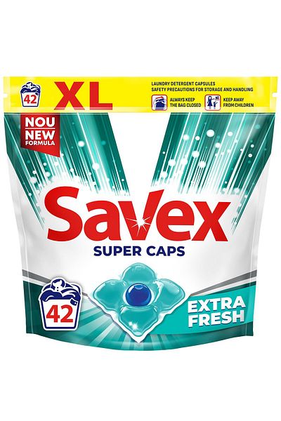 SAVEX Super Caps Extra Fresh Detergent, 42 Washes