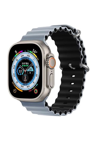 Generic Ocean Band Compatiable with Apple Watch Ultra 2 Band 49mm,Women Men Sport Outdoor Silicone Strap