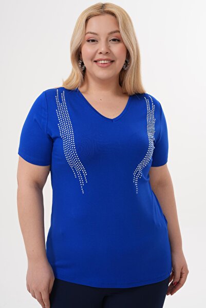 Siyezen Plus Size Sparkling Stone Blouse