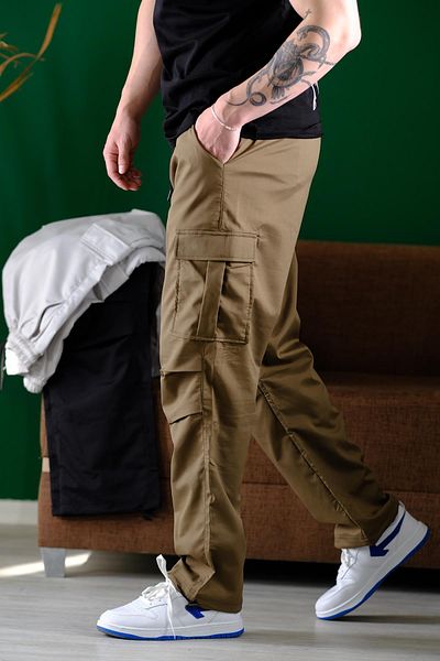 Oksit Masi Baggy Court Parachute ίσιο κορδόνι πόδι Cargo Pocket Ανδρική φόρμα παντελόνι