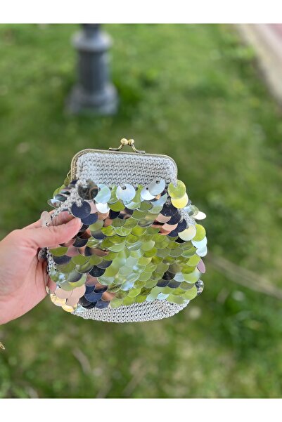 MODA Pullu mini el çantası