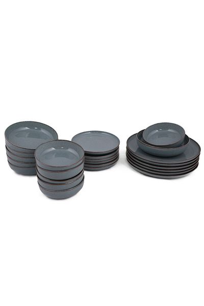 Kütahya Porselen Set de cină Kütahya Porselen Pearl Moderna, 24 de piese, pentru 6 vesela albastră, elegantă