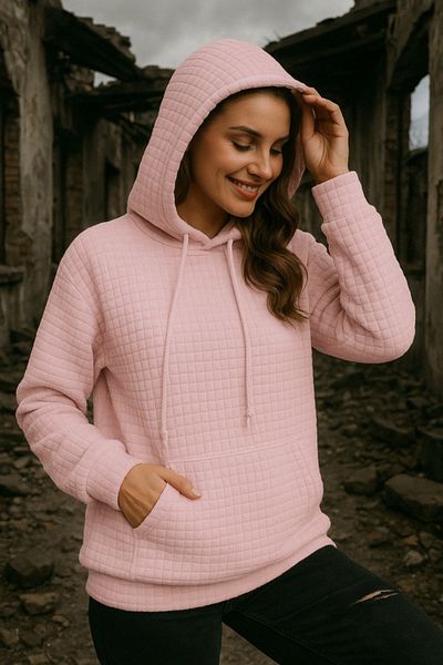 leyla sanat sanata yeni bir bakış açısı Leyla Art a New Perspective on Art Women's Long Sleeve Hoodie Lace-Up Capitone Sweatshirt with Pockets