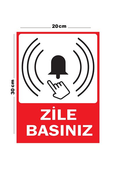 Lucena Press Metal Bell 20cm X 30cm A4 Size Warning Sign Directional Sign