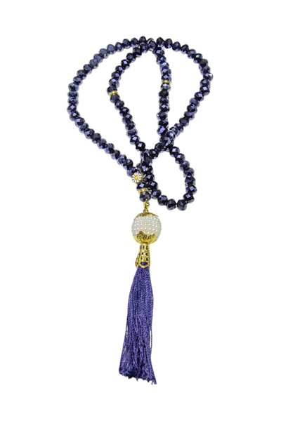 Serhat Aksesuar ve El İşçilik مسبحة صلاة هدية مكونة من 99 قطعة مزينة باللؤلؤ ...