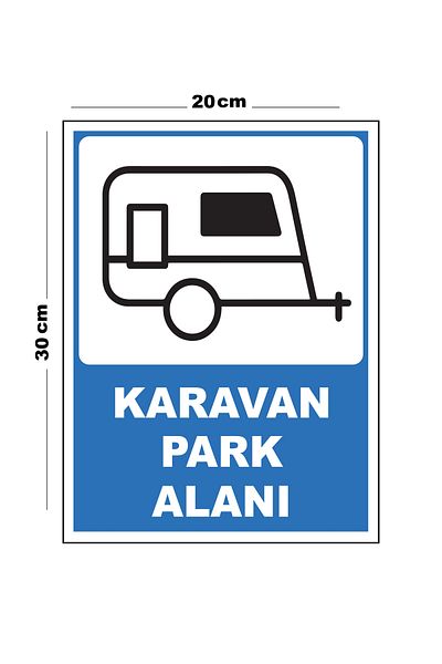 Lucena Metal Caravan Parking 20cm X 30cm A4 Size Warning Sign Directional Sign