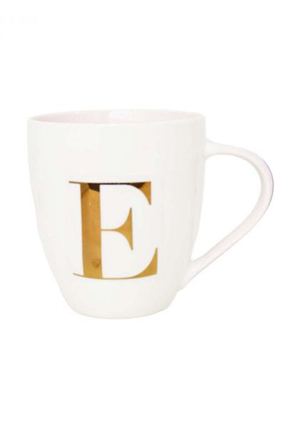 Miniso Ceramic Mug with Letter E - 500 ml