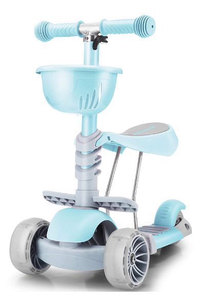 ACTION ONE Trotineta Kinder XS 3 in 1 cu roti luminoase, albastru