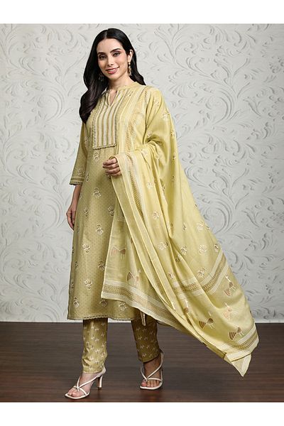Vishudh By Styli Women Multicolor Printed Cotton Kurta Set