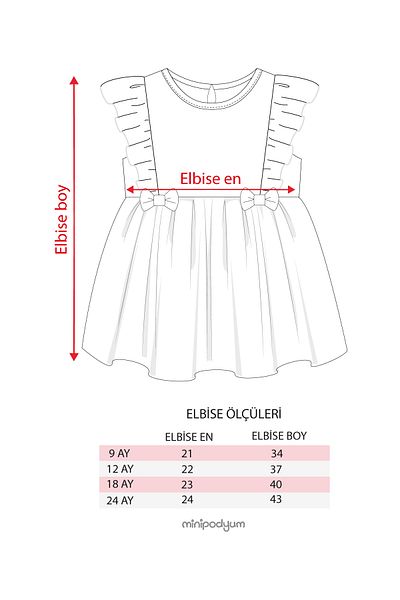 Minipodyum Baby Girl Bow Detailed Knitted Muslin Summer Dress