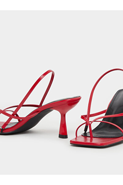 Styli Plain Thong Toe Stiletto Heel Sandals