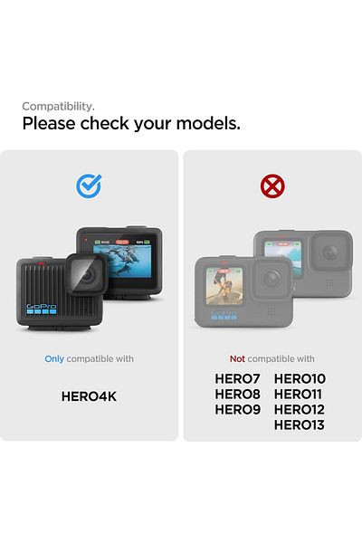 Spigen GLAStR Slim for GoPro Hero 4K Screen Protector 2 PACK