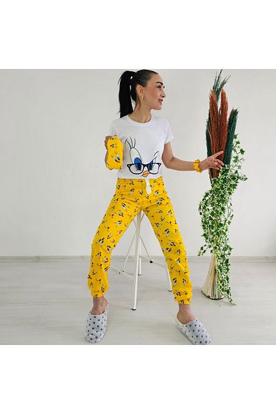 6 butik altı üstü butik Σετ Πιτζάμες Tweety Print-λευκό