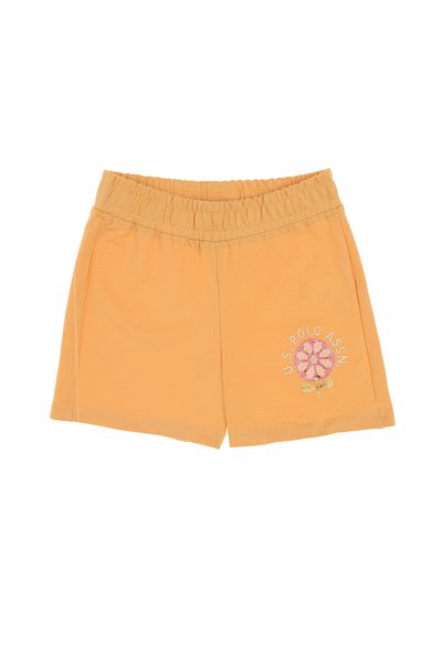 U.S. Polo Assn. Girl's Orange Knitted Shorts 50301011 -Vr202