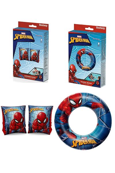 MUBX Spiderman Children's Sea Pool Sleeve and Bagel Set (3-6 Years Old)