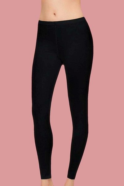 Tutku Colanți lungi din bumbac Lycra, negri, pachet de 2
