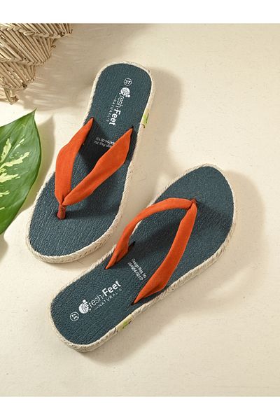 Fresh Feet By Styli Red Plain Thong Toe Yoga Mat Slippers
