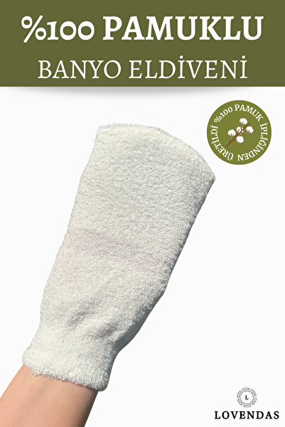 Lovendas Pamuklu Banyo Eldiveni Hassas ve Narin Ciltler İçin