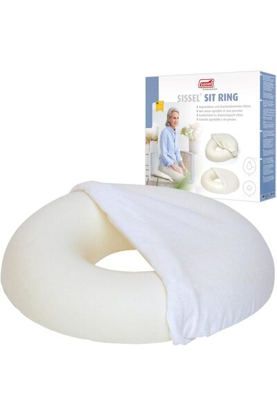 Sissel حلقة جلوس مع غطاء تيري | لدعم الجلوس اليومي | وضعية الجسم | مصنوعة من إسفنج متوسط