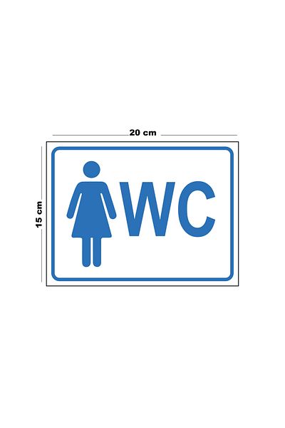 Lucena Metal Women's Wc 15cm X 20cm Warning Sign Direction Sign