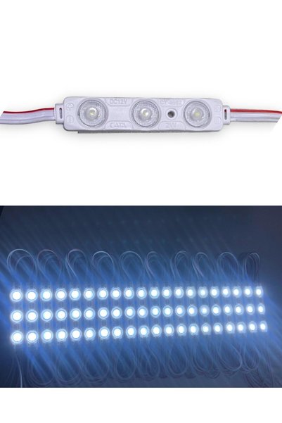 BALP Beyaz 3 Ledli Kablolu Parmak Led 12 v 5 adet
