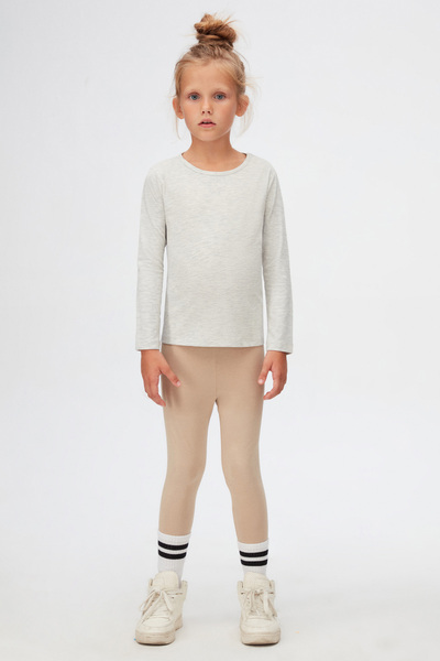 LOVETTI Light Green LycrA Long Sleeve Girl's T-shirt - MelAnge Basic SeAsonAl