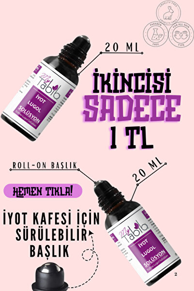 mytabib İyot Kafesi Için Sürülebilir Roll-on Başlıklı Lugol Solüsyon %2 | 20 ml | Iyot Lugol