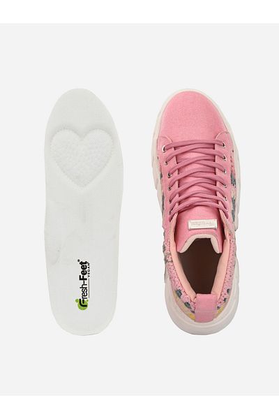 Fresh Feet By Styli Crochet High Top Lace-Up Sneakers
