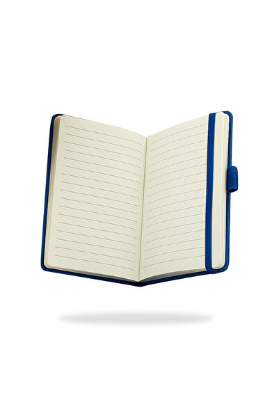 inkglo Navy Blue Mini Pocket Size Thermo Leather Hard Cover Notepad Elastic Portable Notebook Planner