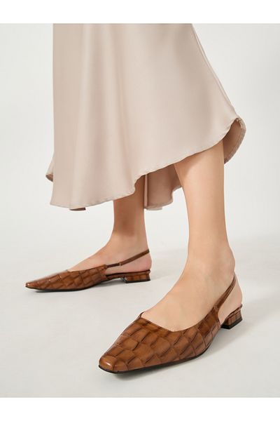 Styli Animal Textured Slingback Shoes