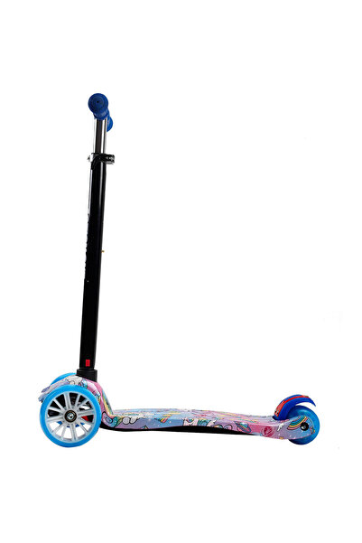 ACTION ONE Sweet Dreams Unicorns scooter with bright and wide wheels, blue