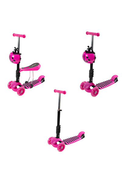 ACTION ONE Trotineta Smart Kid 3 in 1 cu roti luminoase, roz