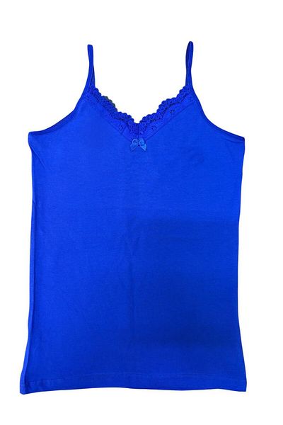 Miss Blue Moon V-Neck Lace Single Tank Top 8000-1