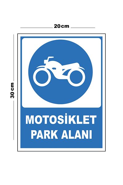 Lucena Metal Motorcycle Parking Space 20cm X 30cm A4 Size Warning Sign Directional Sign