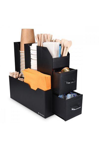 Navaris Organizator pentru cafea și ceai cu compartimente și 2 sertare, 50262.01