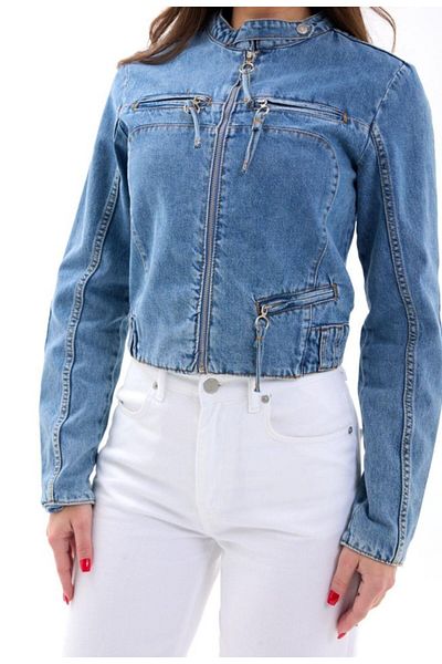 modaserdem 6908 Denim Jacket-Blue