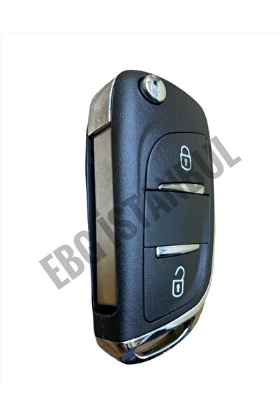 EBG İSTANBUL Peugeot Çevirici Sustalı Kumanda Kabı 2 Buton ( Pil Yataklı Logolu) 1. Kalite Ürün.