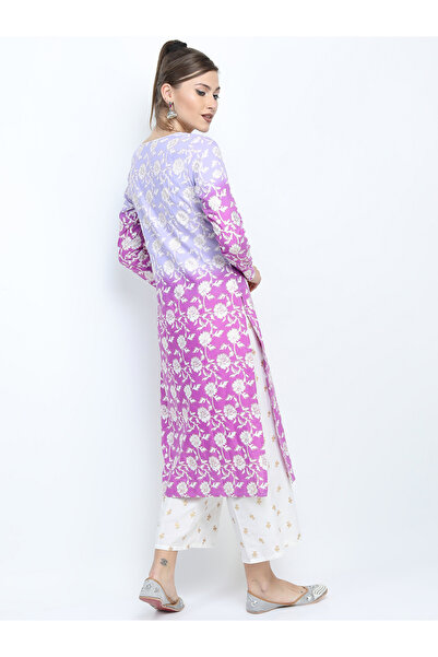 Vishudh By Styli Women Multi-Colored Printed Kurta Set with Palazzo Pants and Dupatta