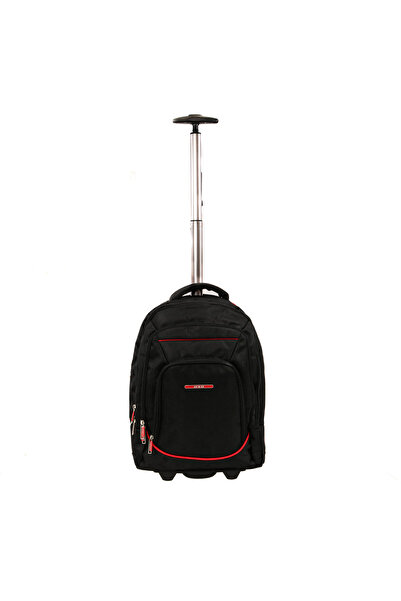 Lamonza Rucsac cu troler Smiley, 46x34x18 cm, negru