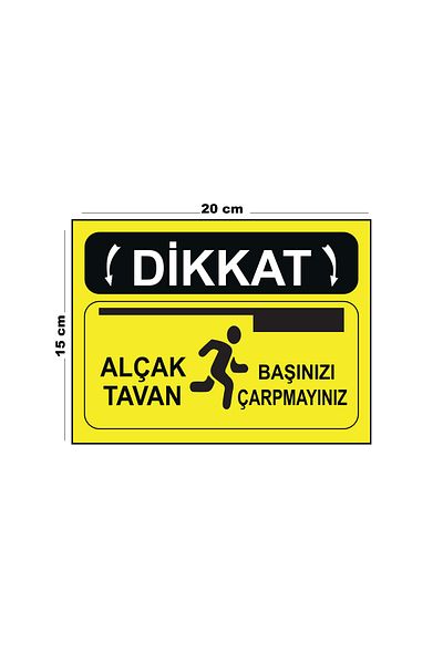 Lucena Metal Caution Low Headroom Do Not Bump Your Head 15cm X 20cm Warning Sign Directional Sign