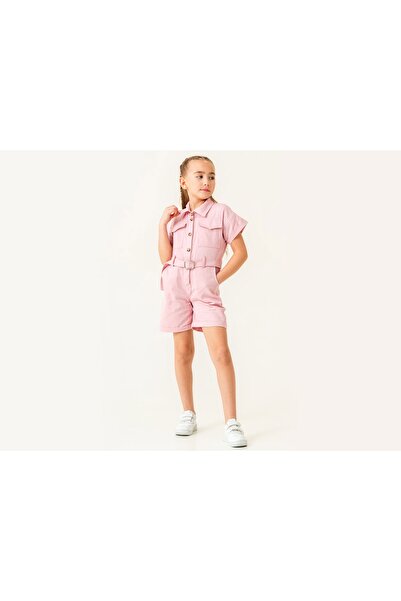 DDT AMAZİNG Yakalı Kız Gabardin Salopet