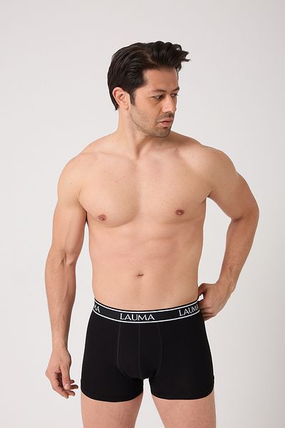 LAUMA Μαύροι άντρες Boxers 12 τμχ, μαλακή υφή με εύκαμπτη λύκρα και μαλακό βαμβάκι