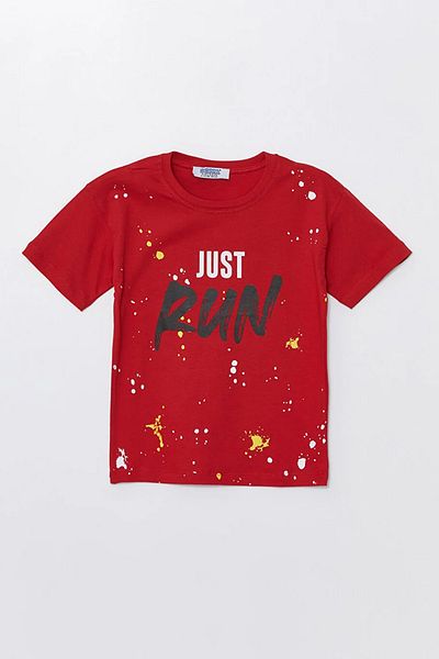 coppa kids Run Printed Combed Cotton Shorts - T-Shirt Girls-Boys Set - Coppa - Red - 4 Years - Frnd 00000002 -27