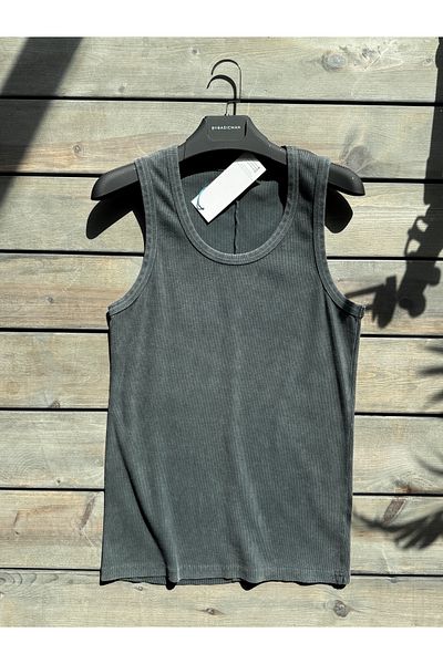 BYBASICMAN Anthracite Washed Undershirt Jj-220 Basic Wicking