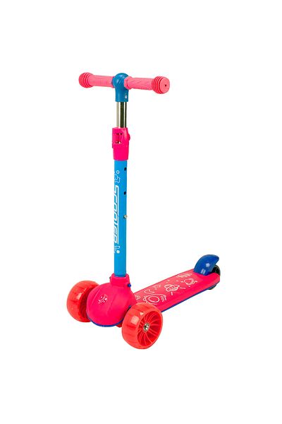ACTION ONE Prime scooter with lights and music, pink