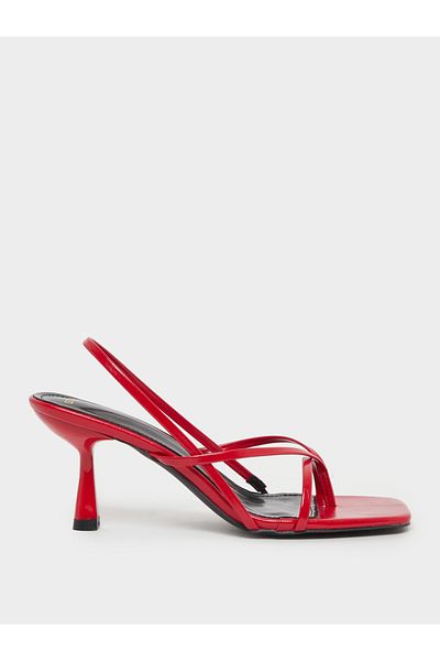 Styli Plain Thong Toe Stiletto Heel Sandals