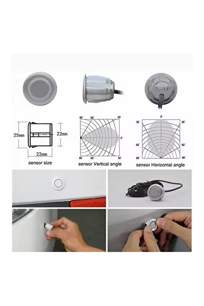 Mega Oto Market Park Sensörü Gözü Tekli 22 mm Yedek Lens Göz Gümüş Gri 1 Adet