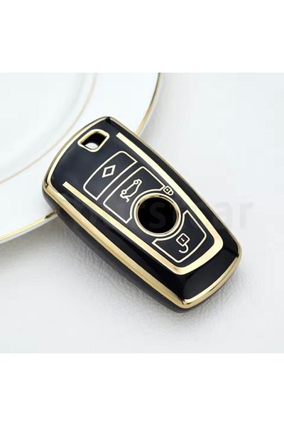 YıldızTuning Bmw 1 Series F20 Black-Gold Key Case Cover